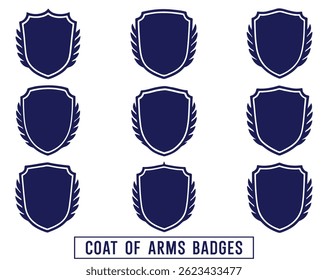 coat of arms badge collection vector art