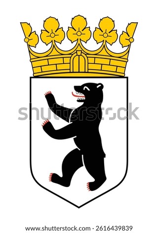 Coat of Arms of Berlin. Berlin coat of arms. Berlin flag. Vector illustration.