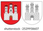 Coat Of Arms Of Bratislava Vector Illustration
