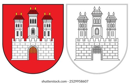 Coat Of Arms Of Bratislava Vector Illustration
