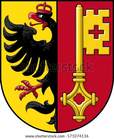 coat of arms of canton Geneva - vector