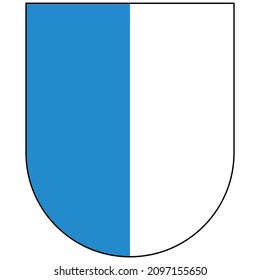 Coat of arms of canton of Lucerne is a canton of Switzerland. It is located in the centre of Switzerland. Vector illustration