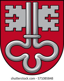 coat of arms of canton Nidwalden - vector