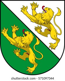 coat of arms of canton Thurgau - vector