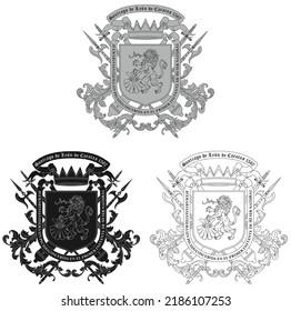 Coat of arms of the city of Caracas Venezuela, coat of arms of Santiago de León de Caracas was granted by King Philip II of Spain