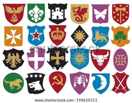 coat of arms collection (set of heraldic elements)