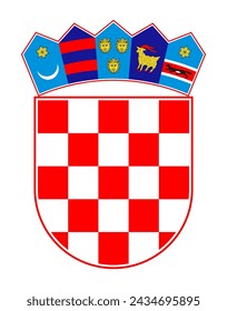 Coat of arms of Croatia. Vector illustration.