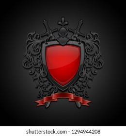 Coat of arms. Decorative symbol. Vector illustration.