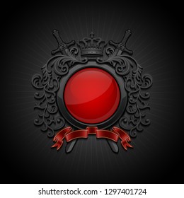 Coat of arms. Decorative symbol. Vector illustration.