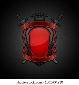Coat of arms. Decorative symbol. Vector illustration.
