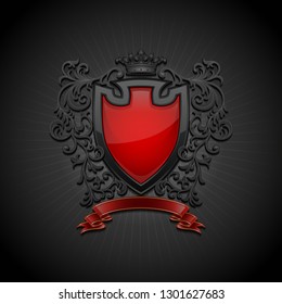 Coat of arms. Decorative symbol. Vector illustration.