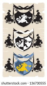 Coat of arms with the dragon, 1, vector