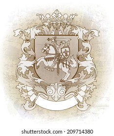 Coat of arms drawn by hand