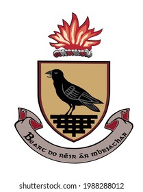 Coat Of Arms Of Dublin County (Ireland) Vector Illustration.