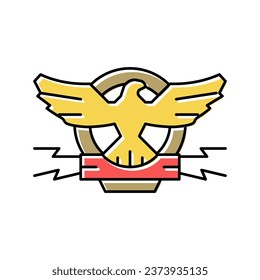 coat of arms with eagle color icon vector. coat of arms with eagle sign. isolated symbol illustration