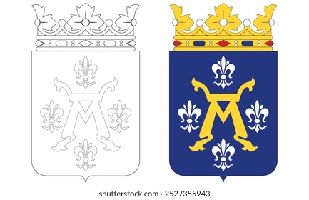 Coat Of Arms Of The Finnish City Of Turku Vector Illustration
