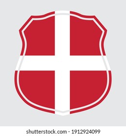 Coat of arms with flag of Denmark. svg