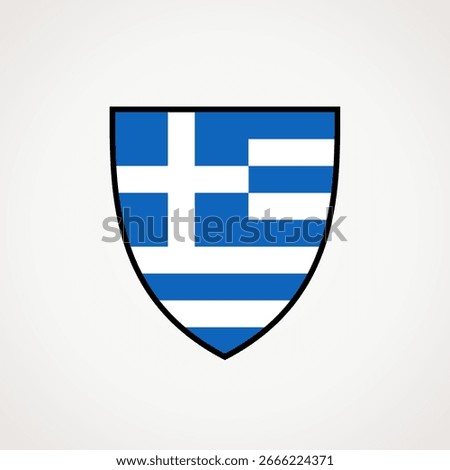 Coat of arms with flag of Greece