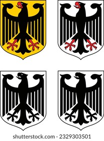 The Coat of Arms of Germany. Coat of arms of Germany. Germany National Country Flag Crest. flat style.