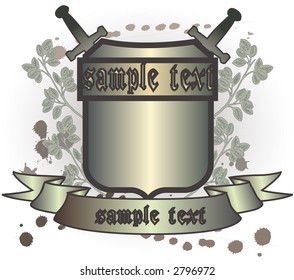Coat of arms - Grunge Frame Background vector illustration