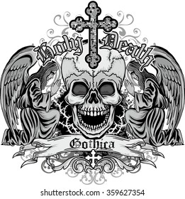 coat of arms grunge skull