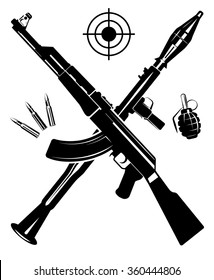 The coat of arms from a gun