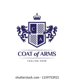 Coat Of Arms Heraldic Luxury Logo Design Concept