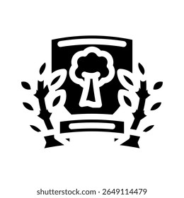 coat arms heraldry medieval glyph icon vector. coat arms heraldry medieval sign. isolated symbol illustration