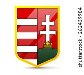 Coat of arms of Hungary on a white background, excellent vector illustration, EPS 10