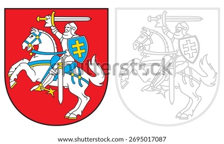 Coat Of Arms Of Lithuania Vector Illustration
