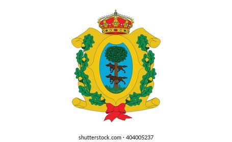 Coat of arms of Mexican state of Durango; isolated on white background.