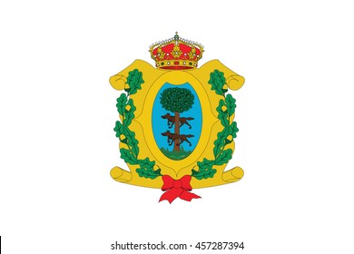 Coat of arms of Mexican state of Durango; isolated on white background.