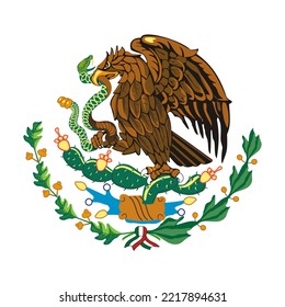 Coat of arms Mexico. Vector illustration