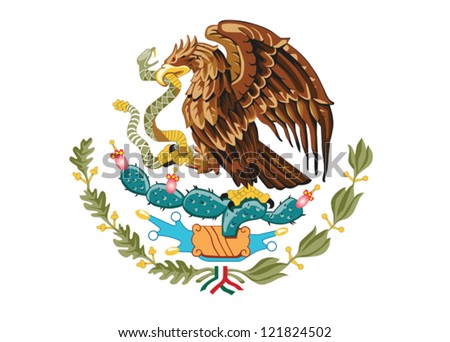 coat of arms of Mexico vector illustration