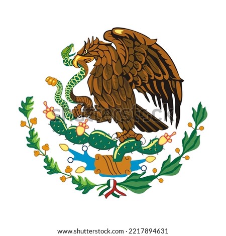 Coat of arms Mexico. Vector illustration