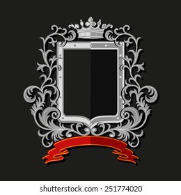 Coat of arms in modern flat style. Vector illustration 