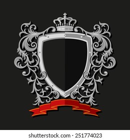 Coat of arms in modern flat style. Vector illustration 