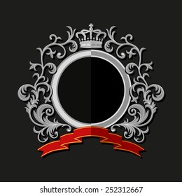 Coat of arms in modern flat style. Vector illustration 