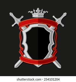 Coat of arms in modern flat style. Vector illustration 