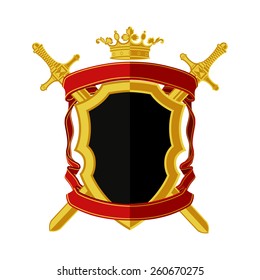 Coat of arms in modern flat style. Vector illustration.

