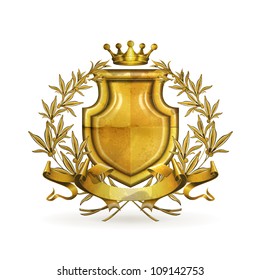 Coat of arms, old-style vector isolated