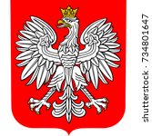 Coat of arms of Poland, vector illustration.