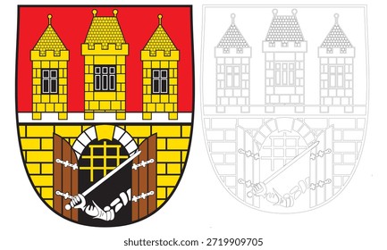 Escudo De Armas De La Ilustración vectorial De Praga