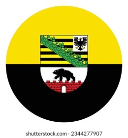 Coat of arms of Saxony Anhalt flag vector illustration isolated. Germany state. Sachen Anhalt flag. Province in Germany is a landlocked federal state of Germany. Europe state territory in EU.