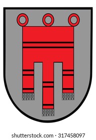 Coat of arms, seal of Vorarlberg vector illustration.