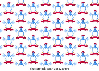Coat of arms seamless pattern