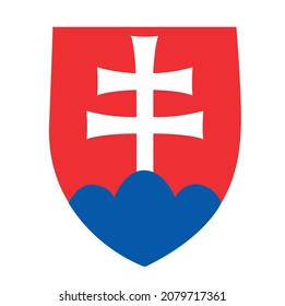 Coat of arms of Slovakia. Flat vector illustration