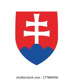 Coat of arms of Slovakia : Symbol of Slovakia - vector art.