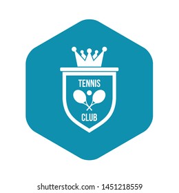 Coat of arms of tennis club icon. Simple illustration of coat of arms of tennis club vector icon for web