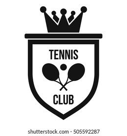 Coat of arms of tennis club icon. Simple illustration of coat of arms of tennis club vector icon for web